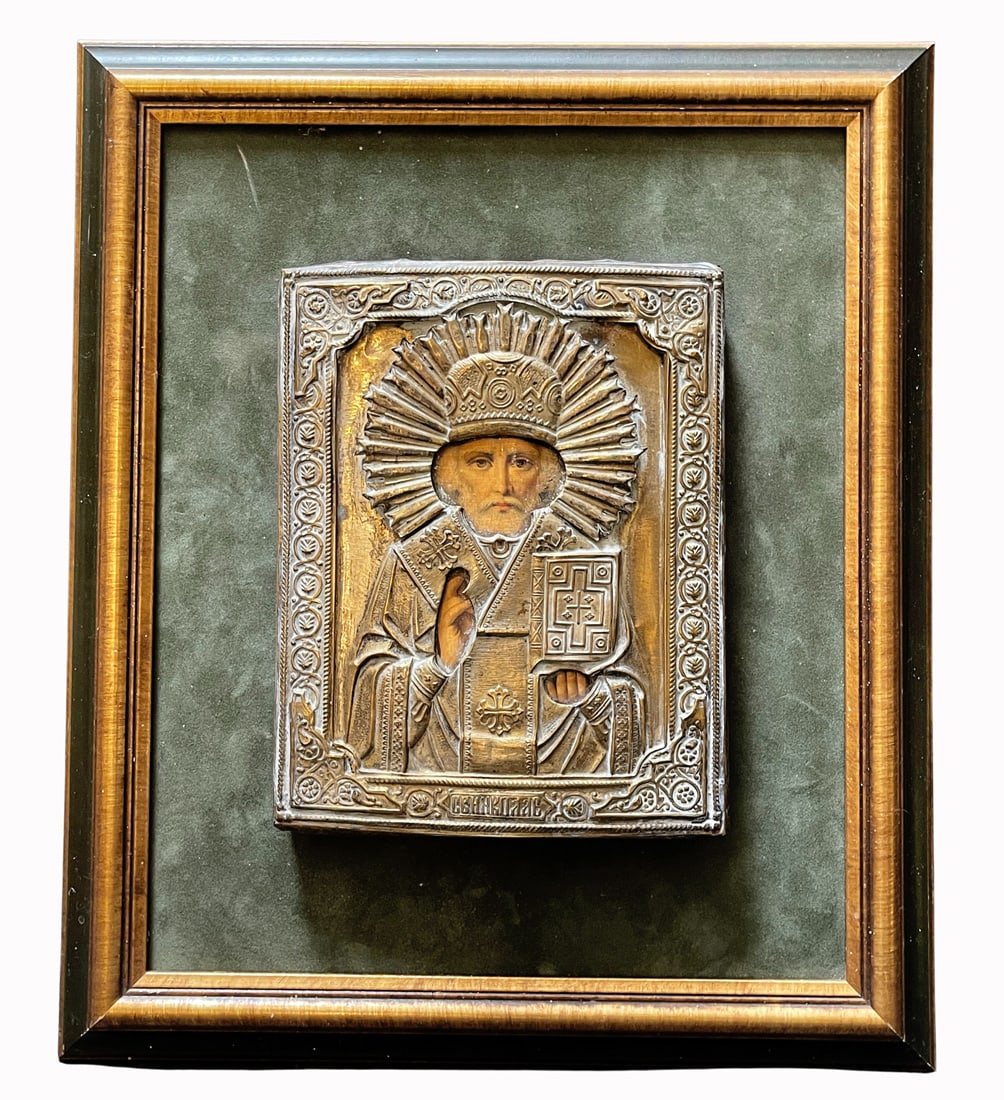 19th C. Russian Empire Silver Icon (1 of 5)