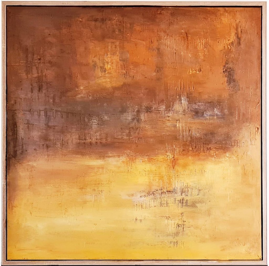 Gold Dream, A Large Abstract Oil On Canvas Painting (1 of 2)