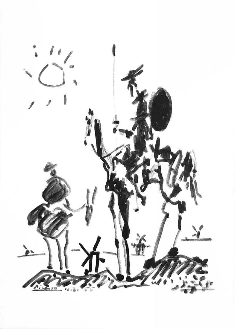 PABLO PICASSO's DON QUIXOTE 1955, ORIGINAL LITHOGRAPH PRINT, COA (1 of 5)
