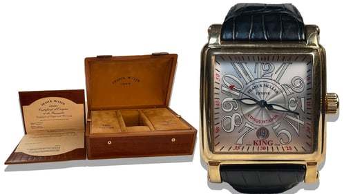A Franck Muller Conquistador Cortez King Relief 1000KSC Boxed Watch