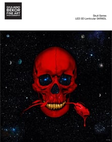 A Giuliano Bekor Fine Art Photography, Skull SKR8DL LED 3D Lenticular