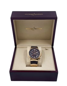 ULYSSE NARDIN MAXI MARINE CHRONOGRAPH 18K PINK GOLD MEN'S WATCH