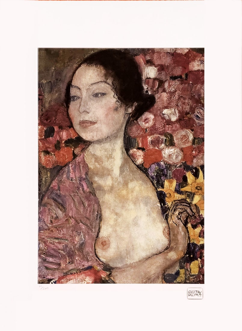 The Dancer Portrait, A GUSTAV KLIMT Lithograph Print, Limited Edition (1 of 6)
