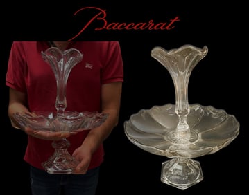 19th C. French Baccarat Crystal Centerpiece