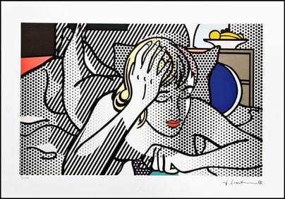 ROY LICHTENSTEIN's Thinking Nude, A Limited Edition Lithography Print