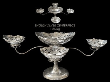 A Large English Silver Centerpiece