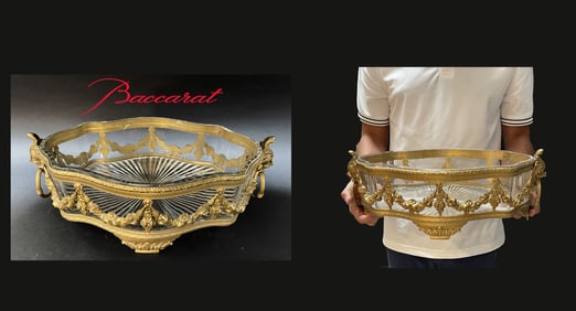 19th C. Baccarat Crystal & Gilt Bronze Centerpiece