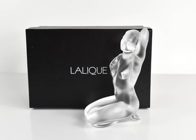 Petite Nue Aphrodite, A Lalique Frosted Clear Crystal Figurine, Signed, Boxed