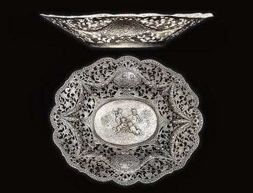 19th Century German Silver 800 Figural Centerpiece