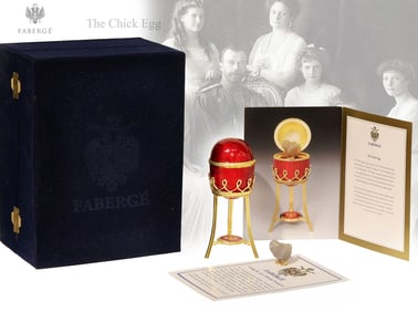 The Chick Egg, An Imperial Faberge In Original Blue Velvet Box, COA