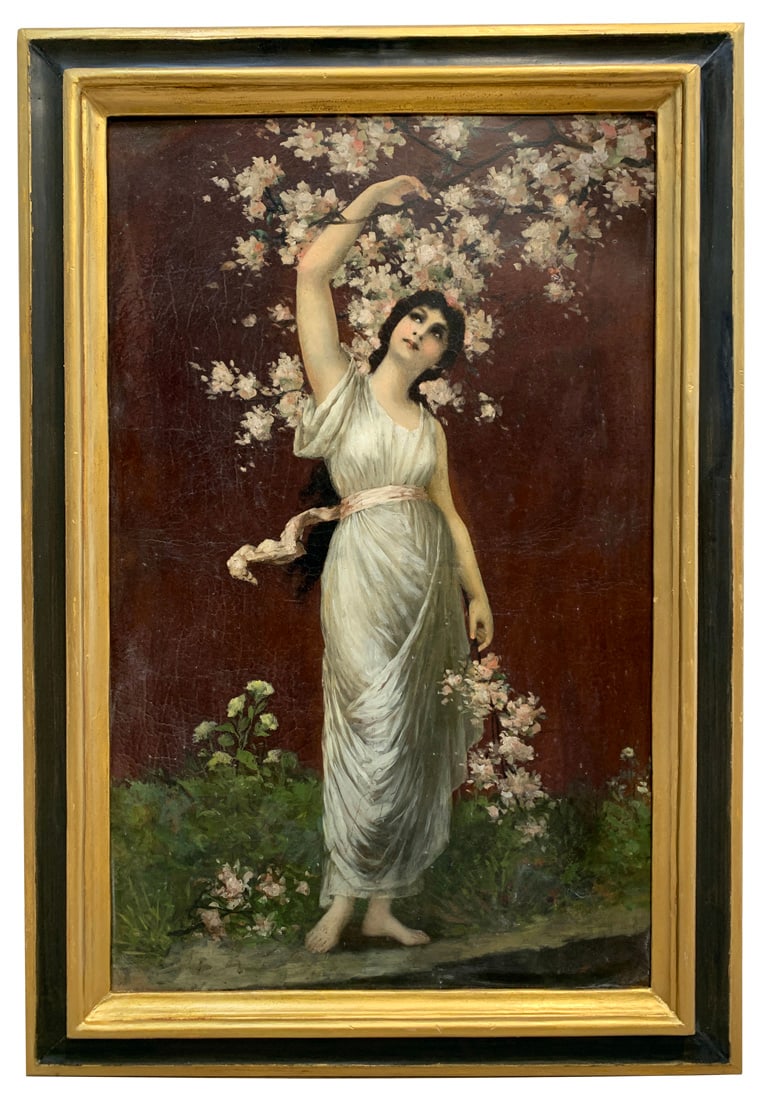 19th C. French Oil On Canvas Painting (1 of 3)