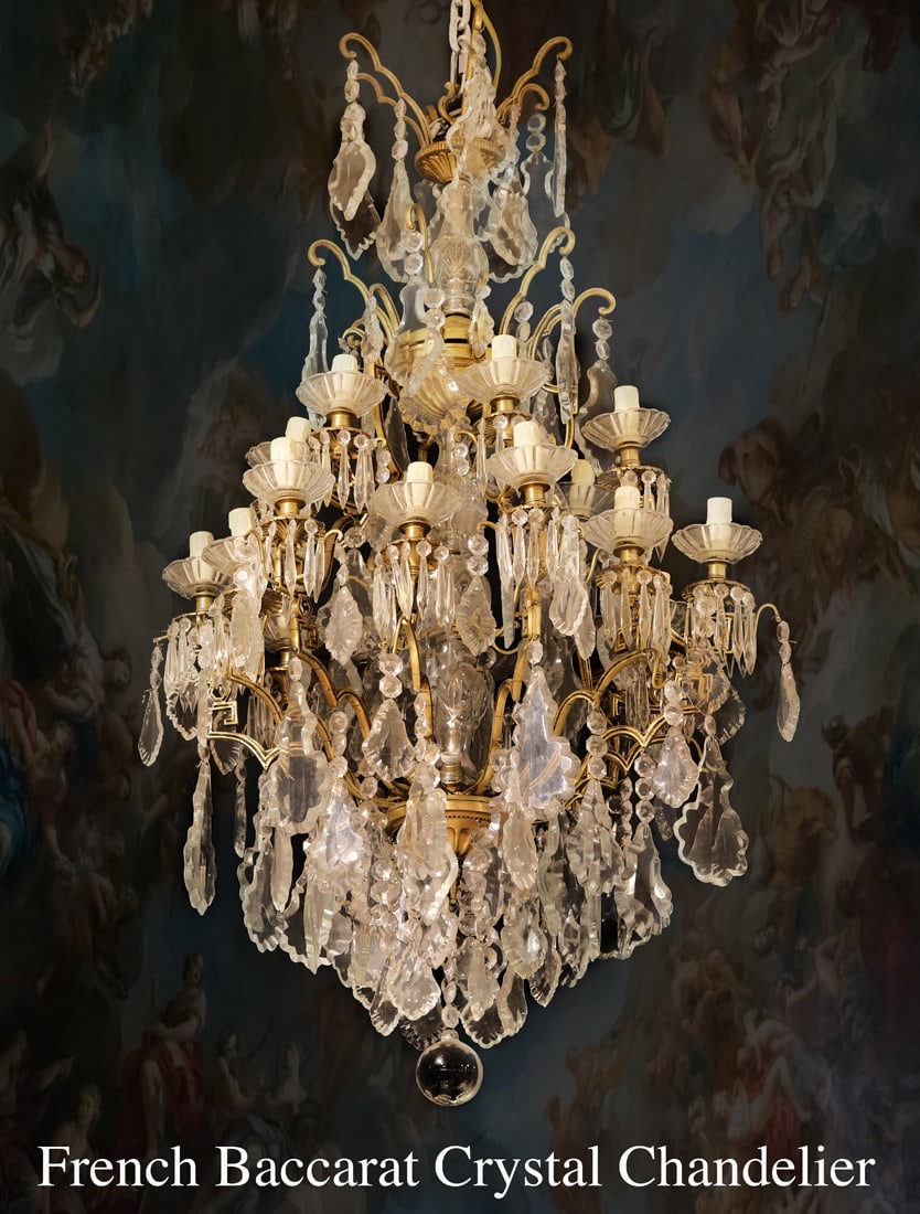 A Large French Baccarat Crystal Chandelier (1 of 2)