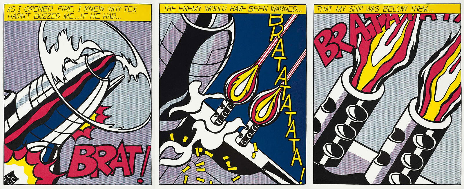 As I Opened Fire, Vintage Roy Lichtenstein Triple Exibition Poster Prints (1 of 11)