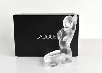 Petite Nue Aphrodite, A Lalique Frosted Clear Crystal Figurine, Signed, Boxed
