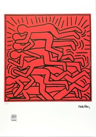 After KEITH HARING Untitled Limited Edition Lithography Print