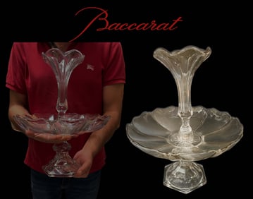 19th C. French Baccarat Crystal Centerpiece
