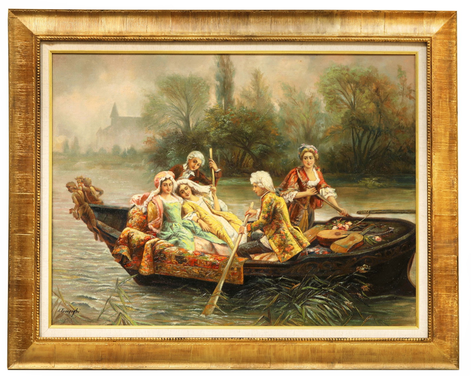 An Oil On Canvas Painting, Jamshid Towfighi Signed: An Oil On Canvas Painting Signed by Persian/Canadian painter Jamshid Towfighi. 38" x 30.5"