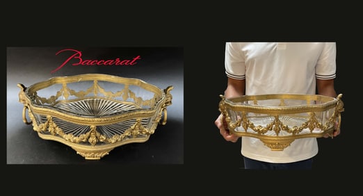 19th C. Baccarat Crystal & Gilt Bronze Centerpiece