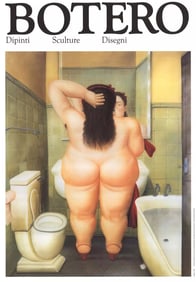 II Bagno 1989, A Fernando Botero Exhibition Lithography Poster