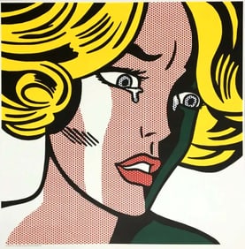 Frightened Girl, A Vintage Roy Lichtenstein Exibition Poster Print
