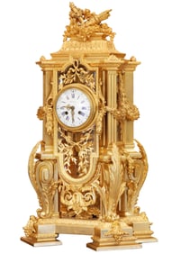 A Large 19th C. French Tiffany & Co. Ormolu Bronze Clock