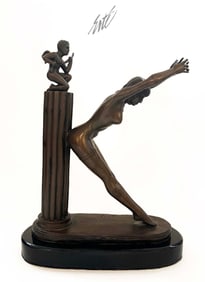 Prisoner Of Love, A Post ERTE Bronze Statue On Marble Base, Signed