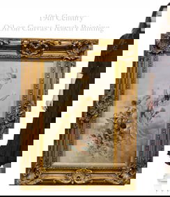 A Large 19th Century French Framed Oil On Canvas Painting