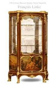 A Museum Quality 19th Century French Francois Linke (1855–1946) Bronze Vitrine Cabinet,