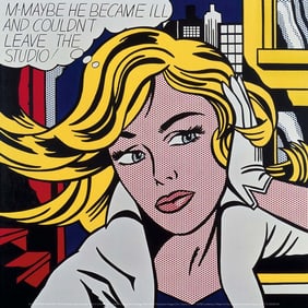 M-Maybe, A Vintage Roy Lichtenstein Exibition Poster Print