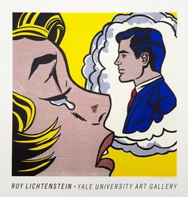 Thinking Of Him, A Vintage Roy Lichtenstein Exibition Poster Print