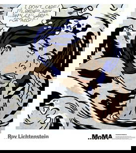 Drowning Girl, A Vintage Roy Lichtenstein Exibition Poster Print: Drowning Girl 1963, A Vintage Roy Lichtenstein exhibition poster print. This is an offset lithography from the painting As Drowning Girl (1963) Oil and magna on canvas in the Private collection of R.