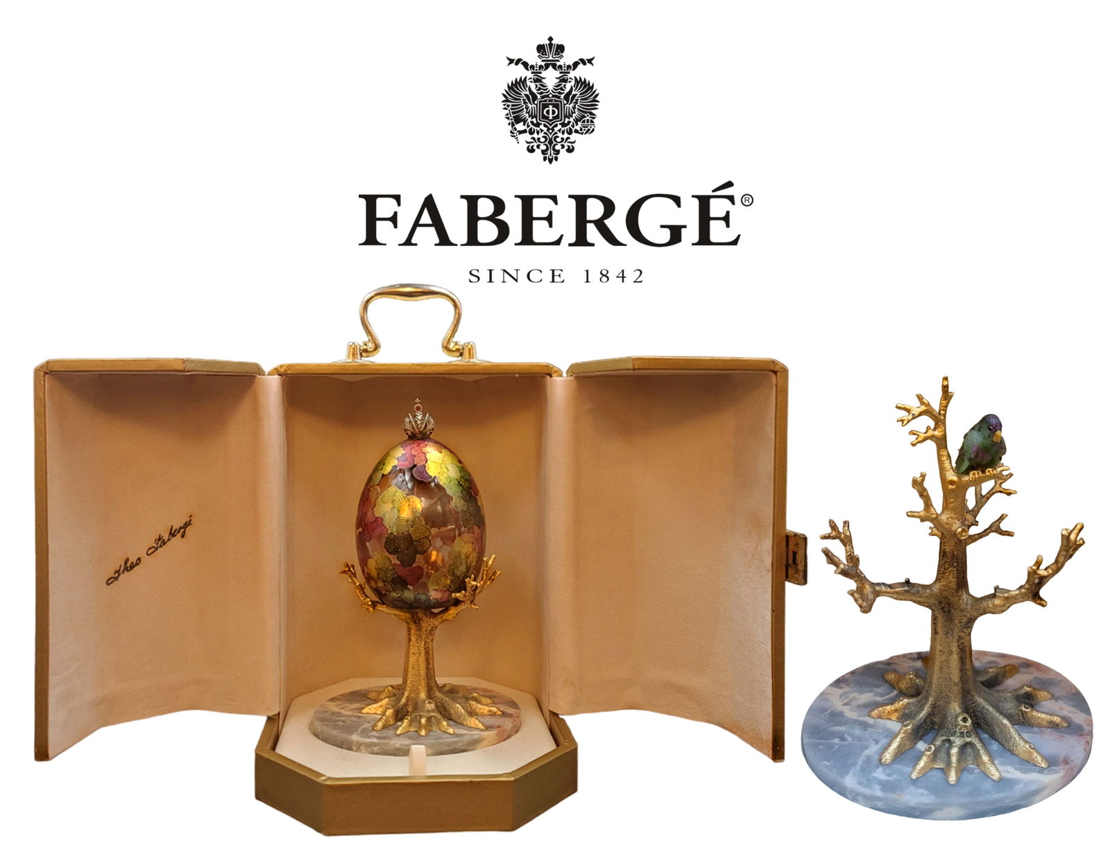 The Tropical Egg 1992, A Theo Faberge Limited Edition Decorative Egg, Boxed: The Tropical Egg 1992, A Theo Faberge Limited Edition Decorative Egg with original box, Hallmarked and numbered #179. Made in England. H 7". The Tropical Egg is a testament to Theo Faberge's concern f