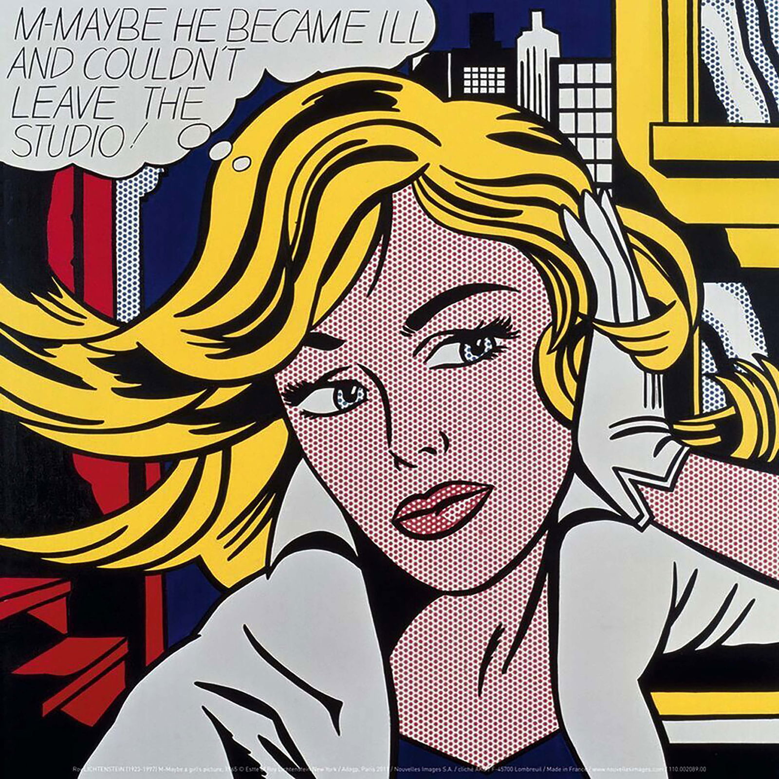 M-Maybe, A Vintage Roy Lichtenstein Exibition Poster Print (1 of 1)