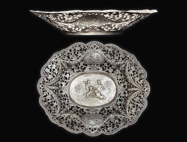 19th Century German Silver 800 Figural Centerpiece