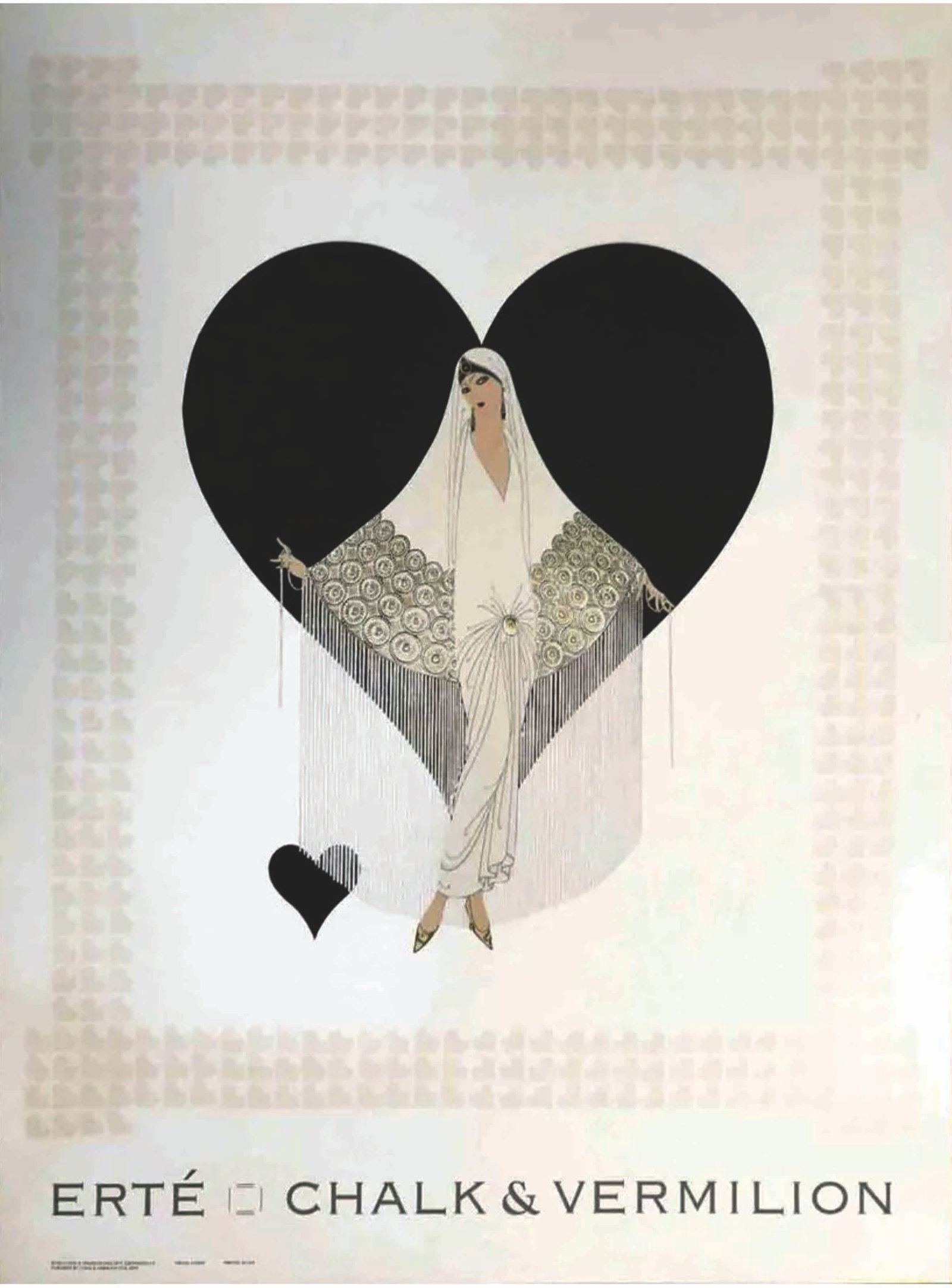 Fringe Gown, A Vintage ERTE Lithography Poster, 1993: Fringe Gown, A Vintage ERTE (Romain de Tirtoff, 1892 - 1990) Lithography Print Poster. Limited Edition Print & Published By "Chalk & Vermilion Fine Arts", USA 1993. Under License of Sevenarts (Officia
