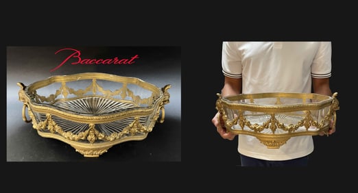 19th C. Baccarat Crystal & Gilt Bronze Centerpiece
