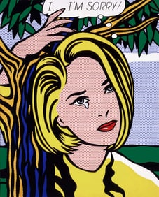 I...I'm Sorry! A Vintage Roy Lichtenstein Lithography Offset Print