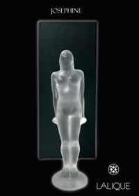 Josephine, A Vintage LALIQUE Frosted Crystal Figurine, Signed, Boxed
