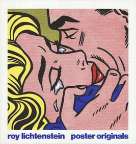 Kiss V, A Vintage Roy Lichtenstein Exibition Poster Print