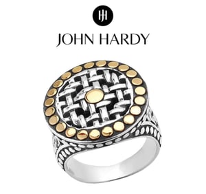 A John Hardy Dot Silang Sterling Silver & 18K Yellow Gold Ring