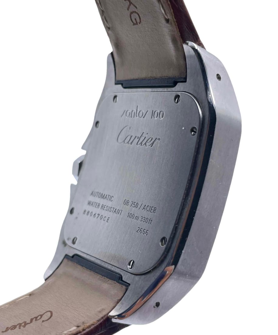 A Cartier Santos XL Stainless Steel & 18k Rose Gold Watch - 5