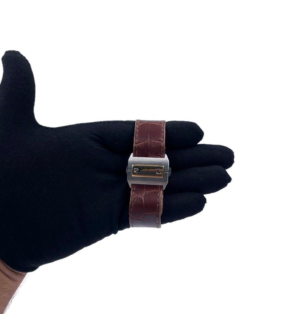 A Cartier Santos XL Stainless Steel & 18k Rose Gold Watch - 7