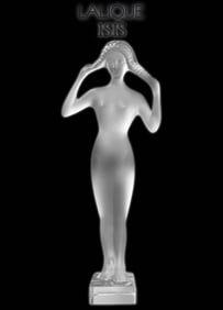 Isis, A Large Vintage LALIQUE Frosted Crystal Figurine, Signed