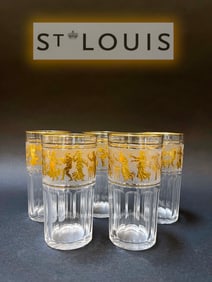 A Set Of Five 19th Century French Saint Louis Wine Glasses