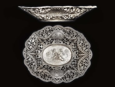 19th Century German Silver 800 Figural Centerpiece