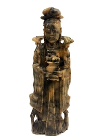 A Chinese Hand Carved Jade Stone Sculpture