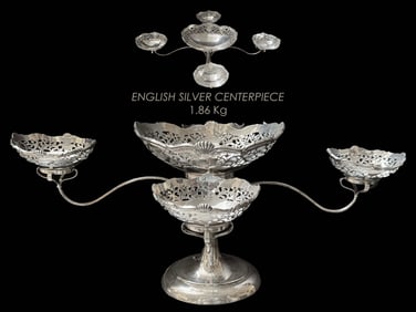 A Large English Silver Centerpiece
