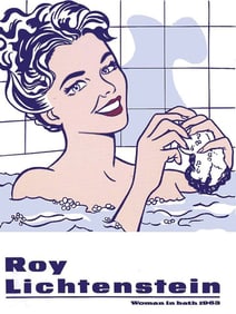 Woman in Bath, A Large Vintage Roy Lichtenstein Exibition Poster Print
