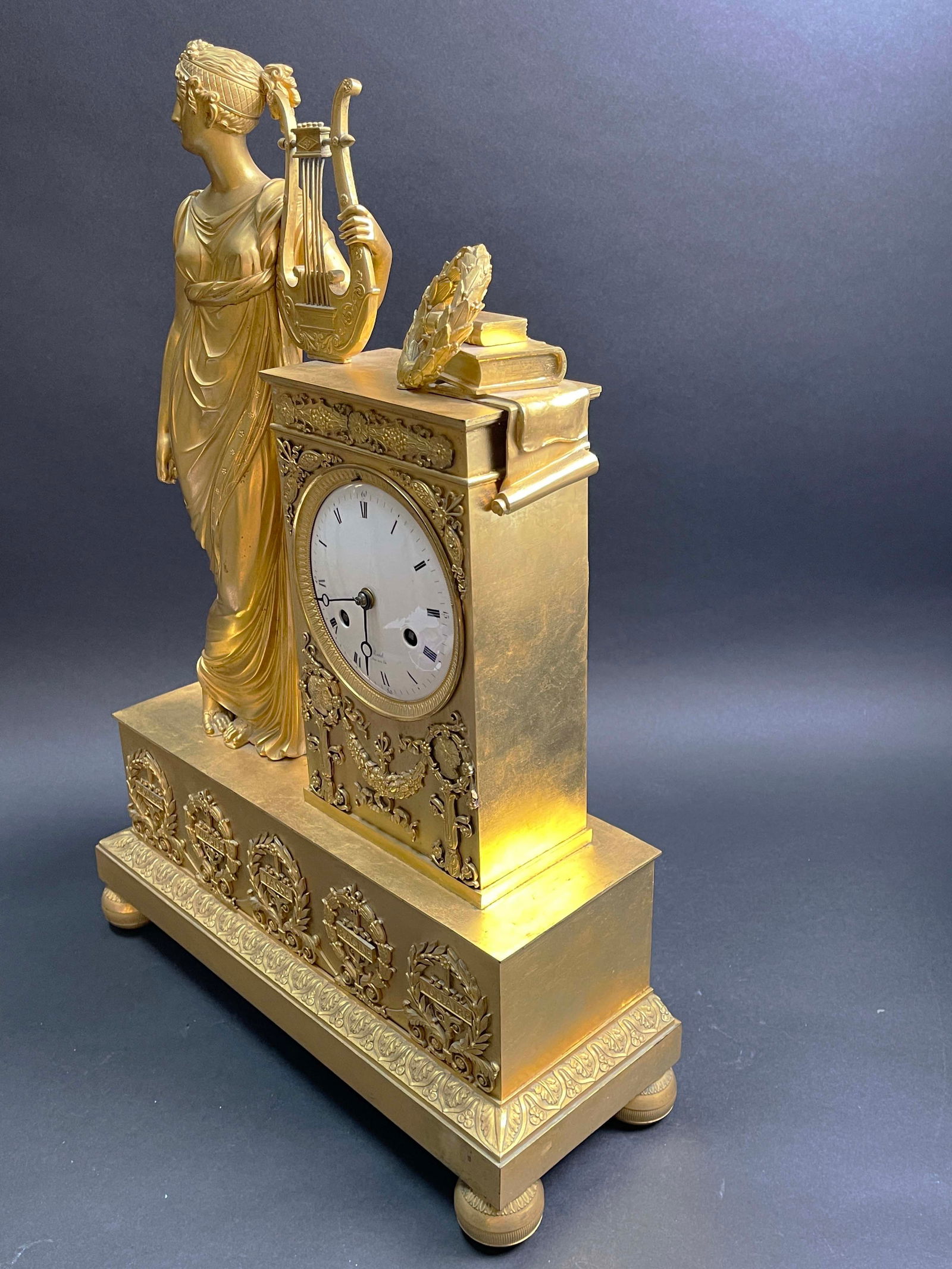 19th Century French Figural Ormolu Bronze Clock - 5