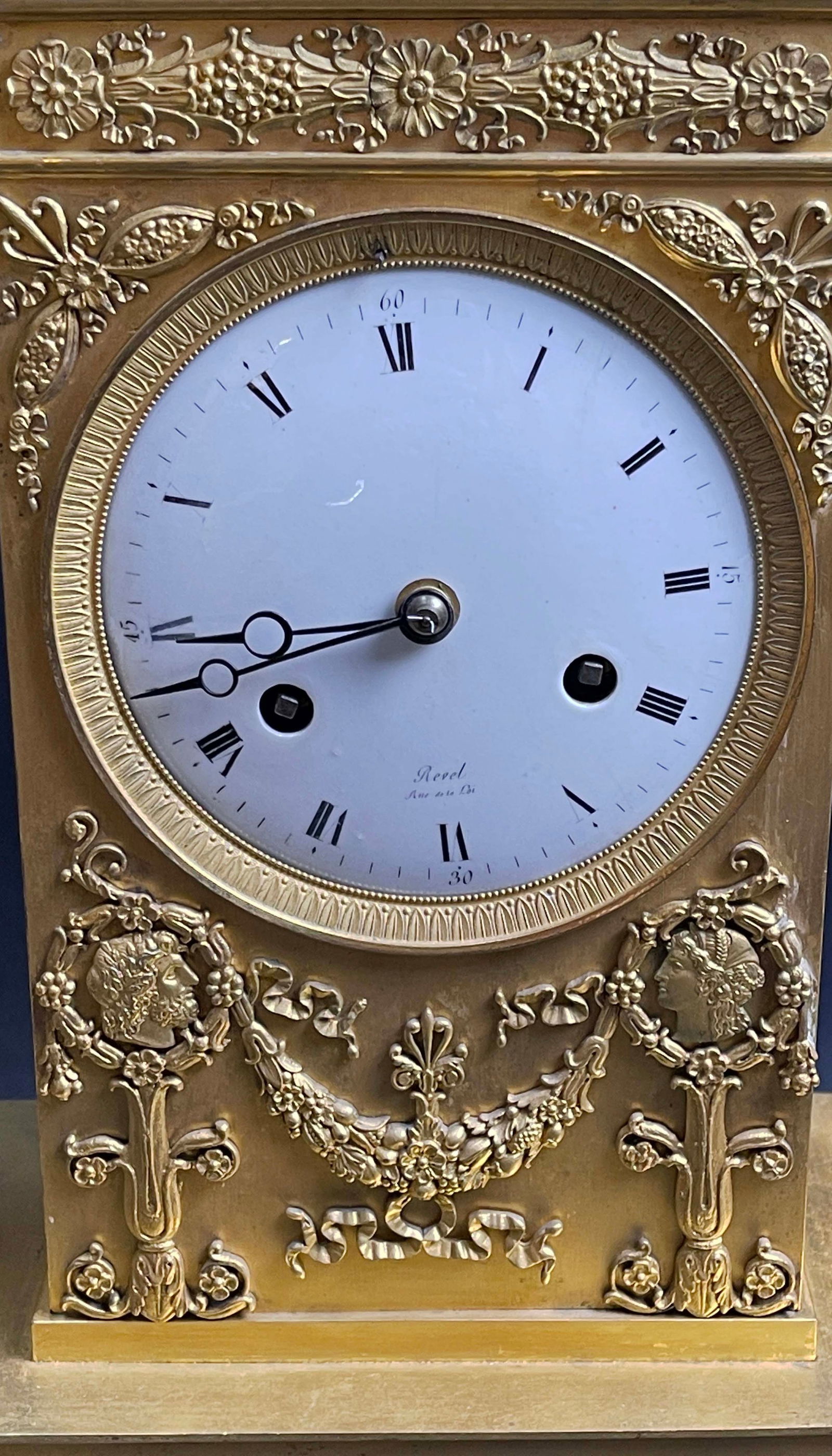 19th Century French Figural Ormolu Bronze Clock - 9